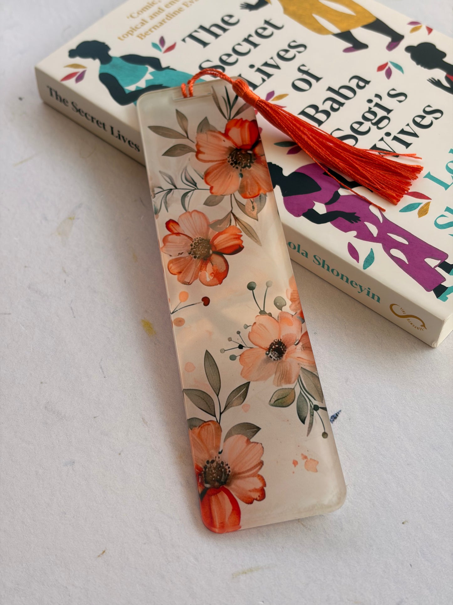 Sub-Acrcylic Bookmarks - Beige Florals