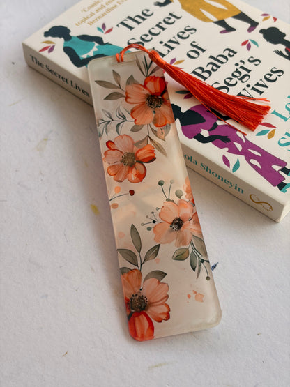 Sub-Acrcylic Bookmarks - Beige Florals