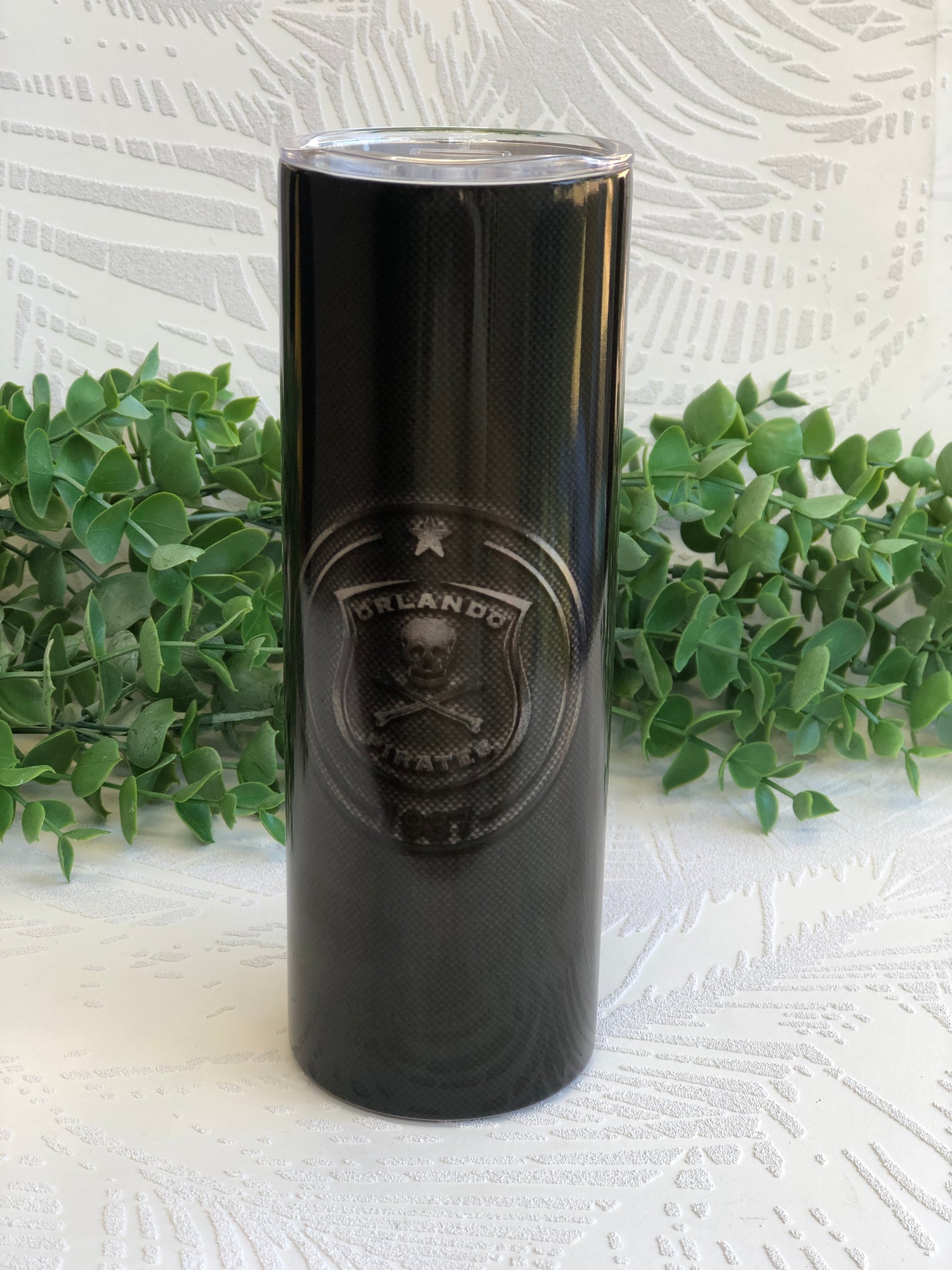 20oz Silver Skinny Tumbler - Orlando Pirates Gunmetal