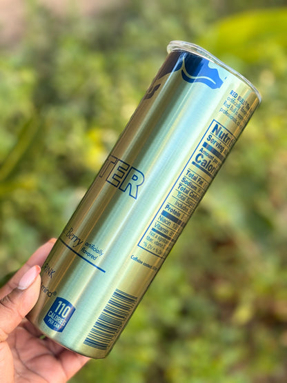 20oz Silver Skinny Tumbler - Red Bull Winter Edition