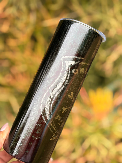 20oz Silver Skinny Tumbler - Orlando Pirates (Rugged)