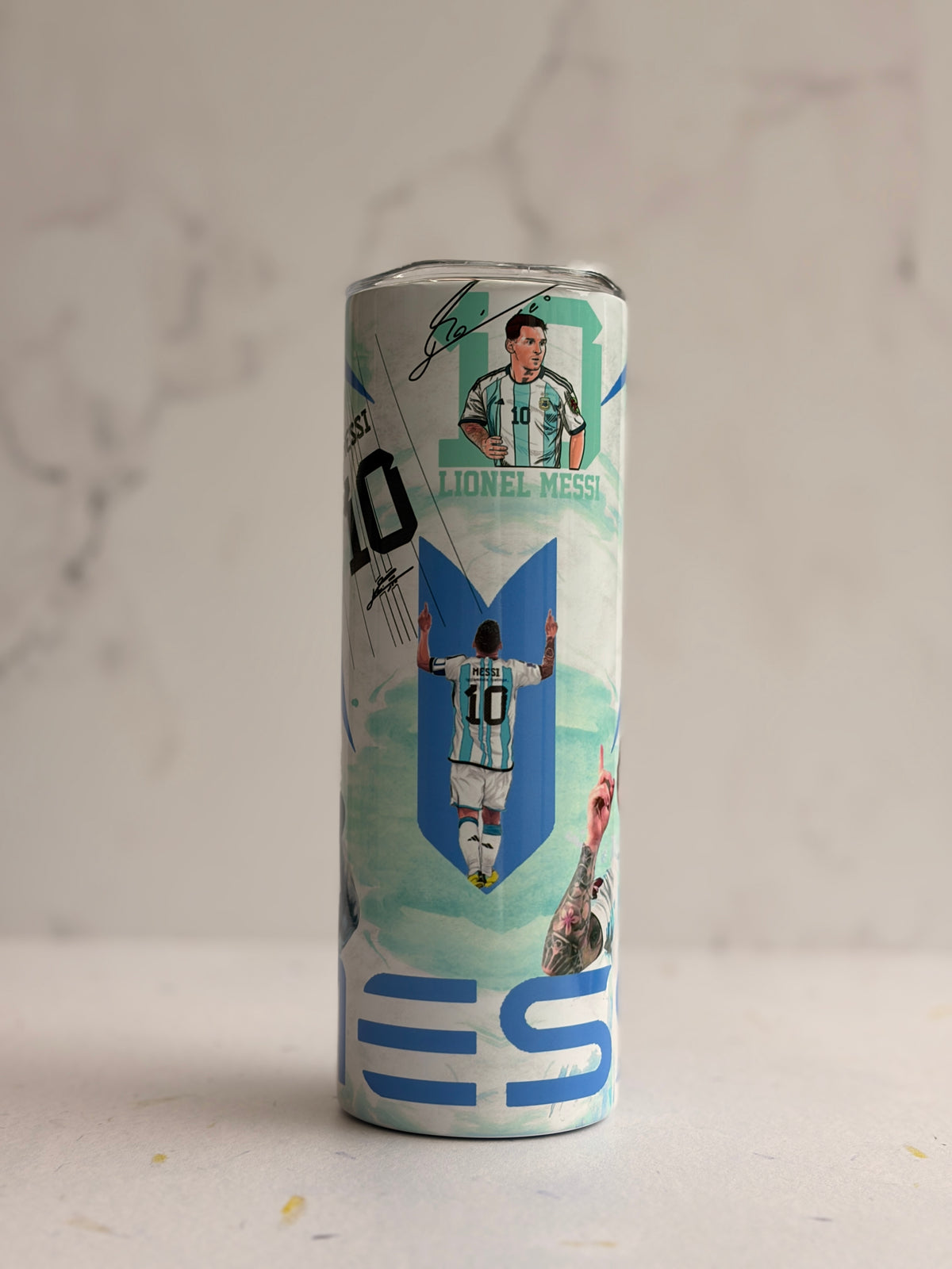 20oz Skinny Tumbler - Lionel Messi