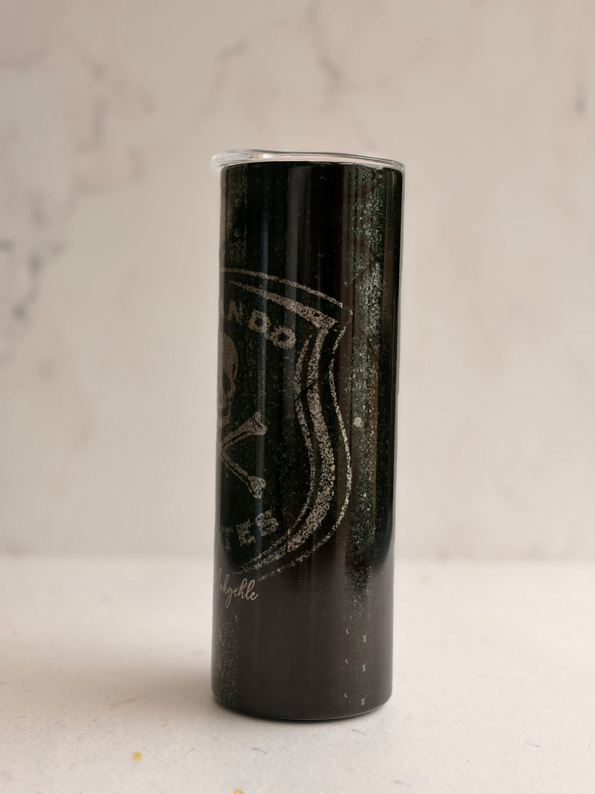 20oz Silver Skinny Tumbler - Orlando Pirates (Rugged)