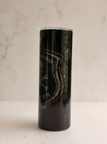 20oz Silver Skinny Tumbler - Orlando Pirates (Rugged)
