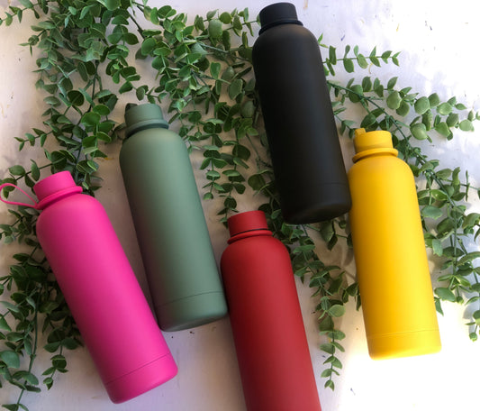 750ml Matte Stainless Steel Water Bottle - Various Colours