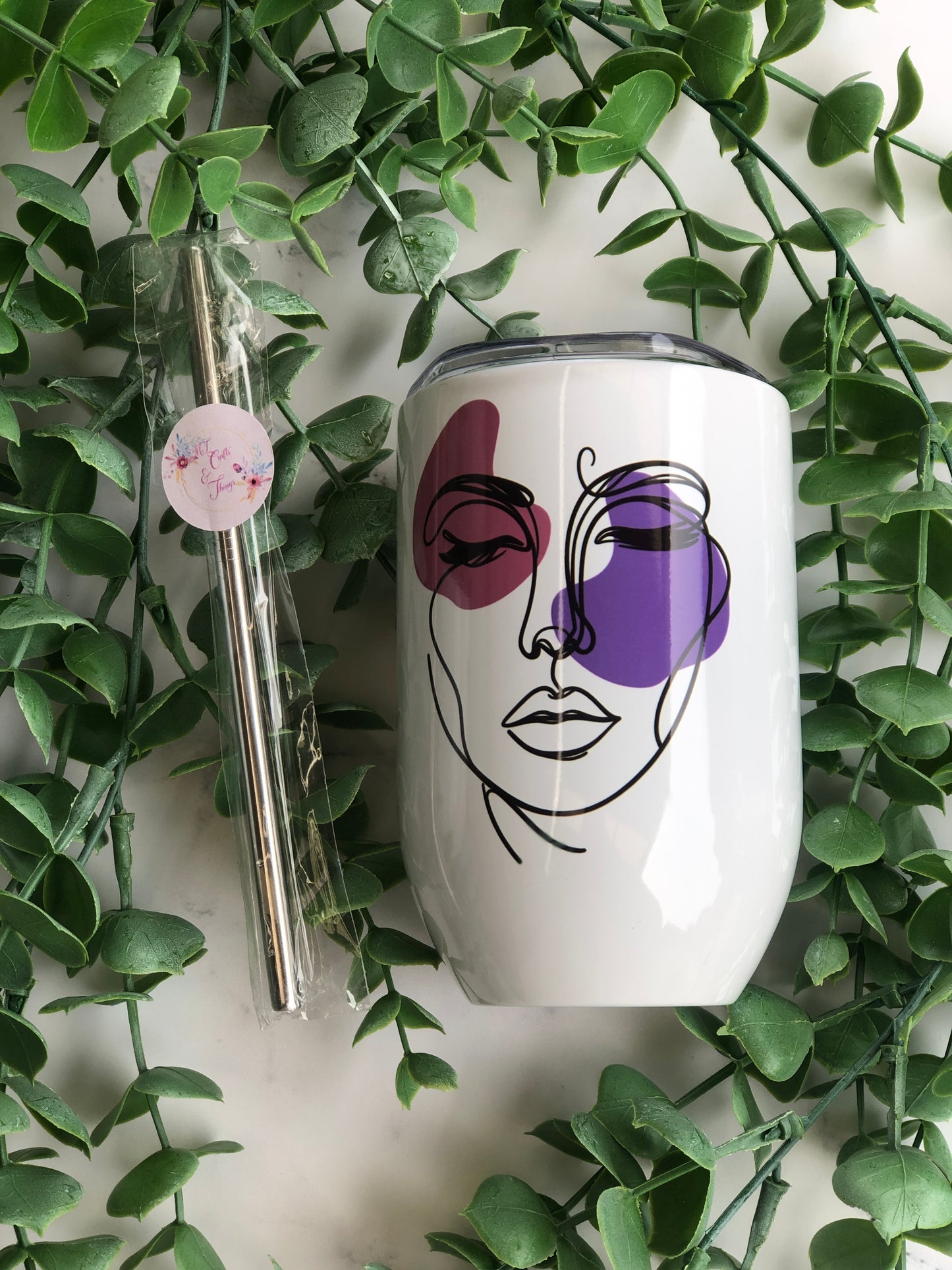 Straight Wine Tumbler - Various Designs