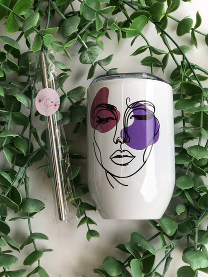 Straight Wine Tumbler - Various Designs