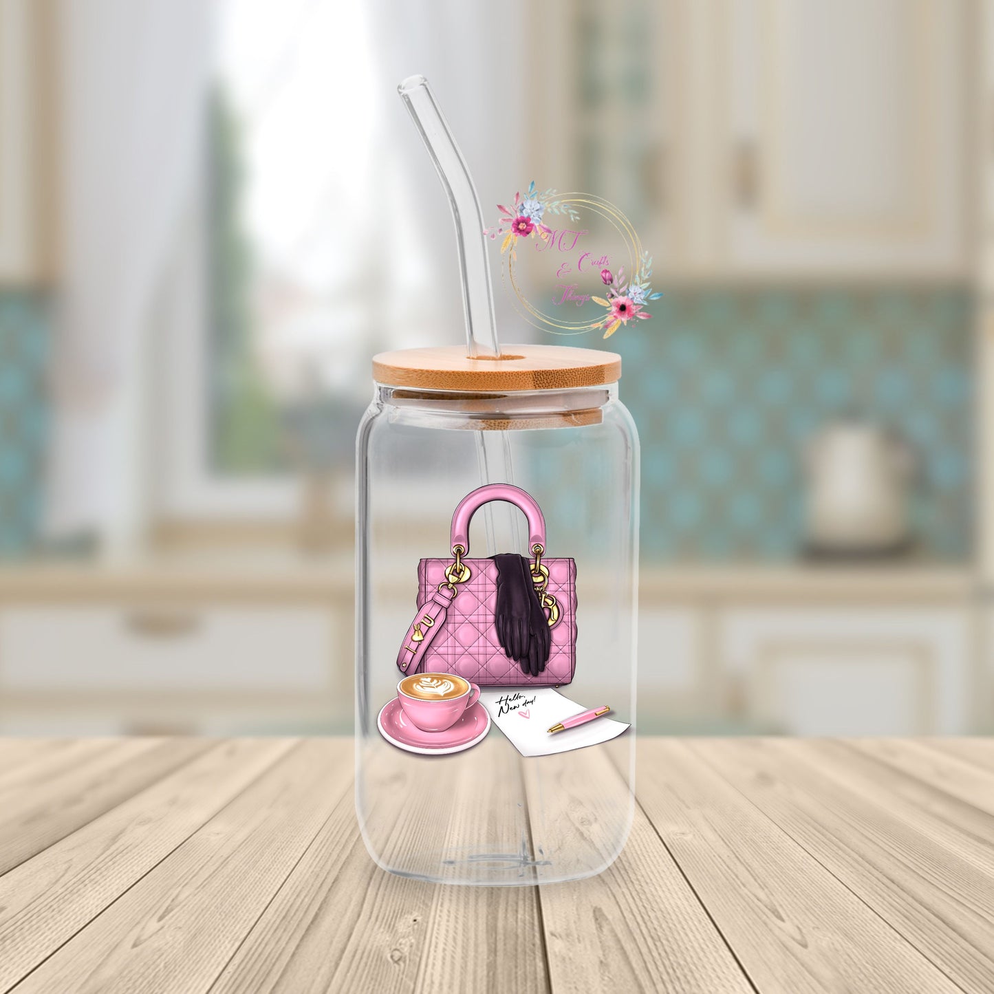 Glass Can  - New Day Pink Bag