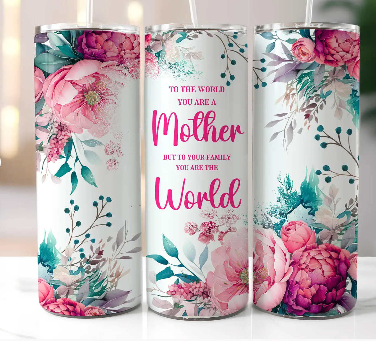 20oz Skinny Tumbler - Mother (To Your Family)