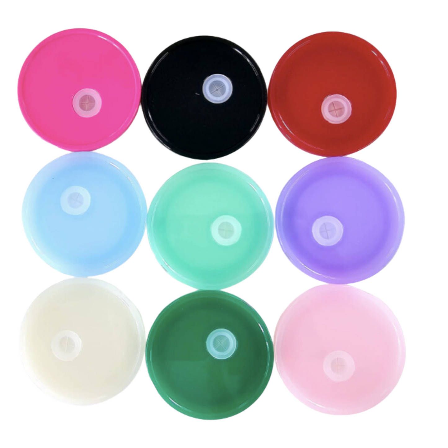 Glass Can Plastic Coloured Lids